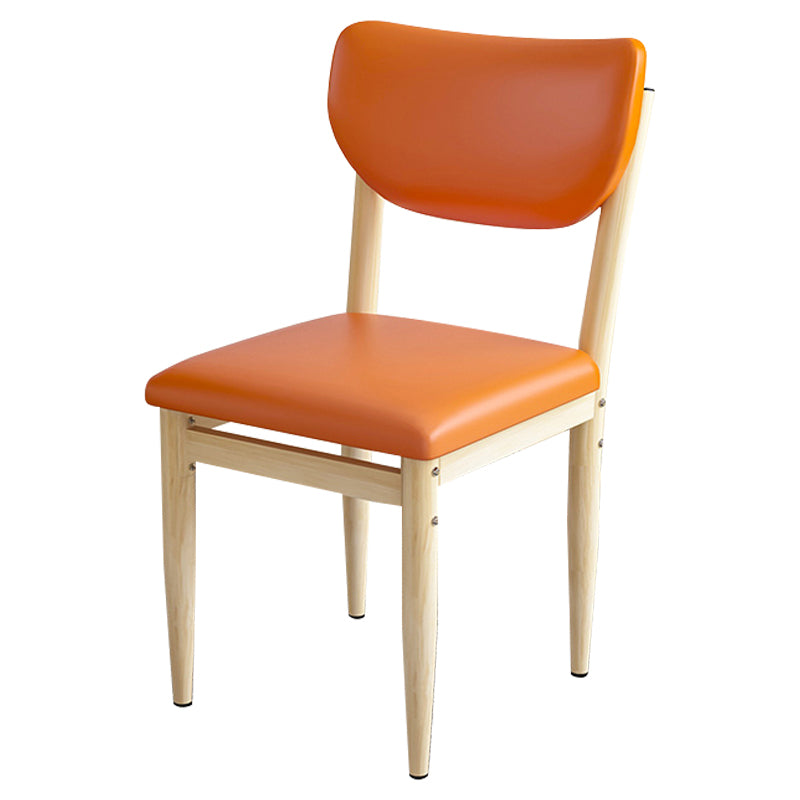 Scandinavian Home Side Chair Upholstered Open Back Metal Single Dining Chair Clearhalo ' kitchen&dining_furn' 'Dining Chairs' 'Dining Tables & Seating' 'dining_chair' 'furn' 'furn_dining_chair' 'Furniture' 'furniture_dining_chair' 'Kitchen & Dining Furniture' 'kitchen' 3846666