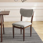 Scandinavian Home Side Chair Upholstered Open Back Metal Single Dining Chair Grey Walnut Clearhalo ' kitchen&dining_furn' 'Dining Chairs' 'Dining Tables & Seating' 'dining_chair' 'furn' 'furn_dining_chair' 'Furniture' 'furniture_dining_chair' 'Kitchen & Dining Furniture' 'kitchen' 3846667