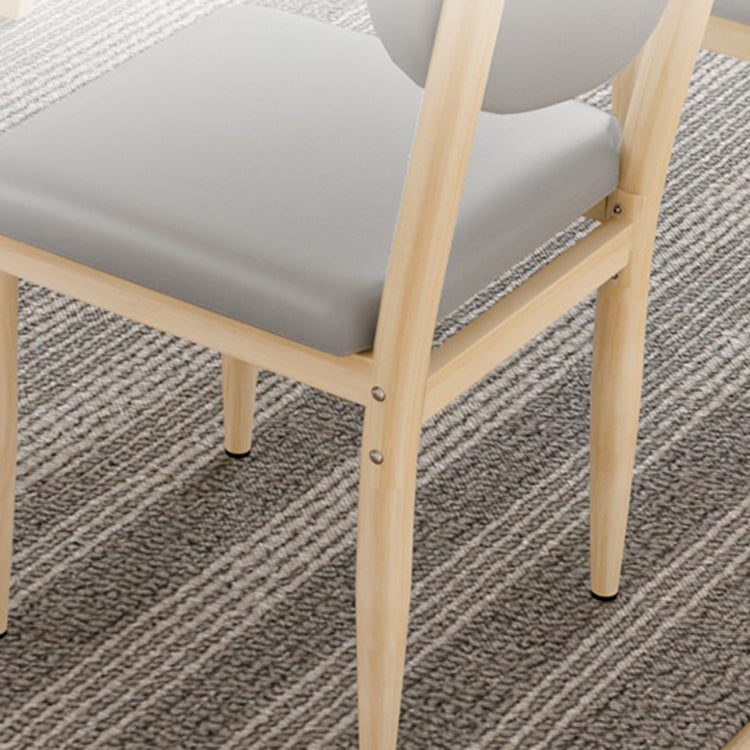 Scandinavian Home Side Chair Upholstered Open Back Metal Single Dining Chair Clearhalo ' kitchen&dining_furn' 'Dining Chairs' 'Dining Tables & Seating' 'dining_chair' 'furn' 'furn_dining_chair' 'Furniture' 'furniture_dining_chair' 'Kitchen & Dining Furniture' 'kitchen' 3846671