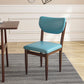 Scandinavian Home Side Chair Upholstered Open Back Metal Single Dining Chair Blue Walnut Clearhalo ' kitchen&dining_furn' 'Dining Chairs' 'Dining Tables & Seating' 'dining_chair' 'furn' 'furn_dining_chair' 'Furniture' 'furniture_dining_chair' 'Kitchen & Dining Furniture' 'kitchen' 3846674