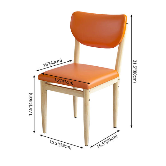 Scandinavian Home Side Chair Upholstered Open Back Metal Single Dining Chair Clearhalo ' kitchen&dining_furn' 'Dining Chairs' 'Dining Tables & Seating' 'dining_chair' 'furn' 'furn_dining_chair' 'Furniture' 'furniture_dining_chair' 'Kitchen & Dining Furniture' 'kitchen' 3846676