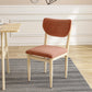 Scandinavian Home Side Chair Upholstered Open Back Metal Single Dining Chair Light Orange Natural Wood Clearhalo ' kitchen&dining_furn' 'Dining Chairs' 'Dining Tables & Seating' 'dining_chair' 'furn' 'furn_dining_chair' 'Furniture' 'furniture_dining_chair' 'Kitchen & Dining Furniture' 'kitchen' 3846681
