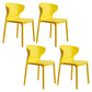 Contemporary Indoor-Outdoor Plastic Dining Chair Stacking Dining Chair Yellow 4 Piece Set Clearhalo ' kitchen&dining_furn' 'Dining Chairs' 'Dining Tables & Seating' 'dining_chair' 'furn' 'furn_dining_chair' 'Furniture' 'furniture_dining_chair' 'Kitchen & Dining Furniture' 'kitchen' 3846689