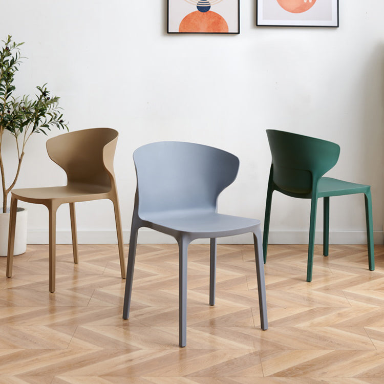 Contemporary Indoor-Outdoor Plastic Dining Chair Stacking Dining Chair Clearhalo ' kitchen&dining_furn' 'Dining Chairs' 'Dining Tables & Seating' 'dining_chair' 'furn' 'furn_dining_chair' 'Furniture' 'furniture_dining_chair' 'Kitchen & Dining Furniture' 'kitchen' 3846692