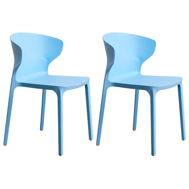Contemporary Indoor-Outdoor Plastic Dining Chair Stacking Dining Chair Light Blue 2 Piece Set Clearhalo ' kitchen&dining_furn' 'Dining Chairs' 'Dining Tables & Seating' 'dining_chair' 'furn' 'furn_dining_chair' 'Furniture' 'furniture_dining_chair' 'Kitchen & Dining Furniture' 'kitchen' 3846693