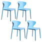 Contemporary Indoor-Outdoor Plastic Dining Chair Stacking Dining Chair Light Blue 4 Piece Set Clearhalo ' kitchen&dining_furn' 'Dining Chairs' 'Dining Tables & Seating' 'dining_chair' 'furn' 'furn_dining_chair' 'Furniture' 'furniture_dining_chair' 'Kitchen & Dining Furniture' 'kitchen' 3846695