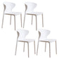 Contemporary Indoor-Outdoor Plastic Dining Chair Stacking Dining Chair White 4 Piece Set Clearhalo ' kitchen&dining_furn' 'Dining Chairs' 'Dining Tables & Seating' 'dining_chair' 'furn' 'furn_dining_chair' 'Furniture' 'furniture_dining_chair' 'Kitchen & Dining Furniture' 'kitchen' 3846707