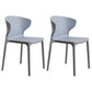 Contemporary Indoor-Outdoor Plastic Dining Chair Stacking Dining Chair Light Gray 2 Piece Set Clearhalo ' kitchen&dining_furn' 'Dining Chairs' 'Dining Tables & Seating' 'dining_chair' 'furn' 'furn_dining_chair' 'Furniture' 'furniture_dining_chair' 'Kitchen & Dining Furniture' 'kitchen' 3846712