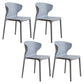 Contemporary Indoor-Outdoor Plastic Dining Chair Stacking Dining Chair Light Gray 4 Piece Set Clearhalo ' kitchen&dining_furn' 'Dining Chairs' 'Dining Tables & Seating' 'dining_chair' 'furn' 'furn_dining_chair' 'Furniture' 'furniture_dining_chair' 'Kitchen & Dining Furniture' 'kitchen' 3846713