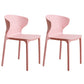 Contemporary Indoor-Outdoor Plastic Dining Chair Stacking Dining Chair Pink 2 Piece Set Clearhalo ' kitchen&dining_furn' 'Dining Chairs' 'Dining Tables & Seating' 'dining_chair' 'furn' 'furn_dining_chair' 'Furniture' 'furniture_dining_chair' 'Kitchen & Dining Furniture' 'kitchen' 3846715
