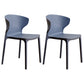 Contemporary Indoor-Outdoor Plastic Dining Chair Stacking Dining Chair Dark Gray 2 Piece Set Clearhalo ' kitchen&dining_furn' 'Dining Chairs' 'Dining Tables & Seating' 'dining_chair' 'furn' 'furn_dining_chair' 'Furniture' 'furniture_dining_chair' 'Kitchen & Dining Furniture' 'kitchen' 3846721