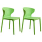 Contemporary Indoor-Outdoor Plastic Dining Chair Stacking Dining Chair Fruit Green 2 Piece Set Clearhalo ' kitchen&dining_furn' 'Dining Chairs' 'Dining Tables & Seating' 'dining_chair' 'furn' 'furn_dining_chair' 'Furniture' 'furniture_dining_chair' 'Kitchen & Dining Furniture' 'kitchen' 3846724