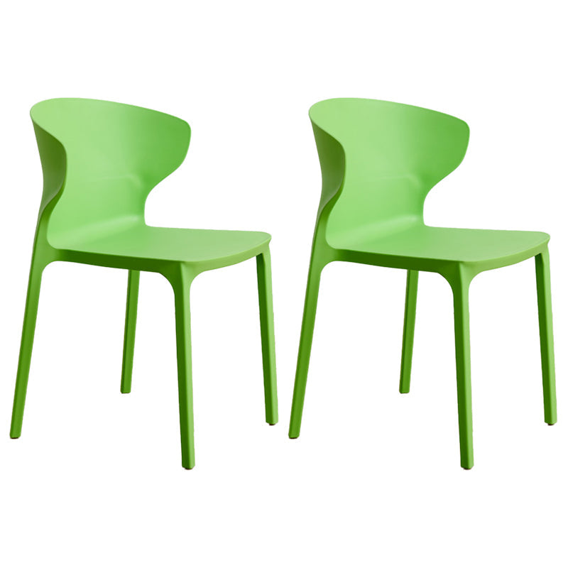 Contemporary Indoor-Outdoor Plastic Dining Chair Stacking Dining Chair Fruit Green 2 Piece Set Clearhalo ' kitchen&dining_furn' 'Dining Chairs' 'Dining Tables & Seating' 'dining_chair' 'furn' 'furn_dining_chair' 'Furniture' 'furniture_dining_chair' 'Kitchen & Dining Furniture' 'kitchen' 3846724