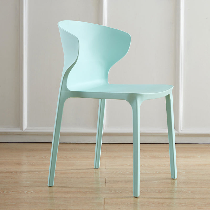 Contemporary Indoor-Outdoor Plastic Dining Chair Stacking Dining Chair Lake Blue 1 Piece Clearhalo ' kitchen&dining_furn' 'Dining Chairs' 'Dining Tables & Seating' 'dining_chair' 'furn' 'furn_dining_chair' 'Furniture' 'furniture_dining_chair' 'Kitchen & Dining Furniture' 'kitchen' 3846732