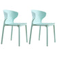 Contemporary Indoor-Outdoor Plastic Dining Chair Stacking Dining Chair Lake Blue 2 Piece Set Clearhalo ' kitchen&dining_furn' 'Dining Chairs' 'Dining Tables & Seating' 'dining_chair' 'furn' 'furn_dining_chair' 'Furniture' 'furniture_dining_chair' 'Kitchen & Dining Furniture' 'kitchen' 3846733