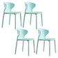 Contemporary Indoor-Outdoor Plastic Dining Chair Stacking Dining Chair Lake Blue 4 Piece Set Clearhalo ' kitchen&dining_furn' 'Dining Chairs' 'Dining Tables & Seating' 'dining_chair' 'furn' 'furn_dining_chair' 'Furniture' 'furniture_dining_chair' 'Kitchen & Dining Furniture' 'kitchen' 3846734