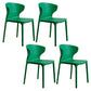 Contemporary Indoor-Outdoor Plastic Dining Chair Stacking Dining Chair Dark Green 4 Piece Set Clearhalo ' kitchen&dining_furn' 'Dining Chairs' 'Dining Tables & Seating' 'dining_chair' 'furn' 'furn_dining_chair' 'Furniture' 'furniture_dining_chair' 'Kitchen & Dining Furniture' 'kitchen' 3846740