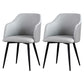 Scandinavian Home Arm Chair Parsons Back Upholstered Metal Dining Room Chair Silver Gray 2 Piece Set Clearhalo ' kitchen&dining_furn' 'Dining Chairs' 'Dining Tables & Seating' 'dining_chair' 'furn' 'furn_dining_chair' 'Furniture' 'furniture_dining_chair' 'Kitchen & Dining Furniture' 'kitchen' 3846744