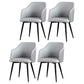 Scandinavian Home Arm Chair Parsons Back Upholstered Metal Dining Room Chair Silver Gray 4 Piece Set Clearhalo ' kitchen&dining_furn' 'Dining Chairs' 'Dining Tables & Seating' 'dining_chair' 'furn' 'furn_dining_chair' 'Furniture' 'furniture_dining_chair' 'Kitchen & Dining Furniture' 'kitchen' 3846745