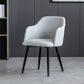 Scandinavian Home Arm Chair Parsons Back Upholstered Metal Dining Room Chair Light Gray 1 Piece Clearhalo ' kitchen&dining_furn' 'Dining Chairs' 'Dining Tables & Seating' 'dining_chair' 'furn' 'furn_dining_chair' 'Furniture' 'furniture_dining_chair' 'Kitchen & Dining Furniture' 'kitchen' 3846747