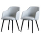Scandinavian Home Arm Chair Parsons Back Upholstered Metal Dining Room Chair Light Gray 2 Piece Set Clearhalo ' kitchen&dining_furn' 'Dining Chairs' 'Dining Tables & Seating' 'dining_chair' 'furn' 'furn_dining_chair' 'Furniture' 'furniture_dining_chair' 'Kitchen & Dining Furniture' 'kitchen' 3846749