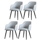 Scandinavian Home Arm Chair Parsons Back Upholstered Metal Dining Room Chair Light Gray 4 Piece Set Clearhalo ' kitchen&dining_furn' 'Dining Chairs' 'Dining Tables & Seating' 'dining_chair' 'furn' 'furn_dining_chair' 'Furniture' 'furniture_dining_chair' 'Kitchen & Dining Furniture' 'kitchen' 3846751