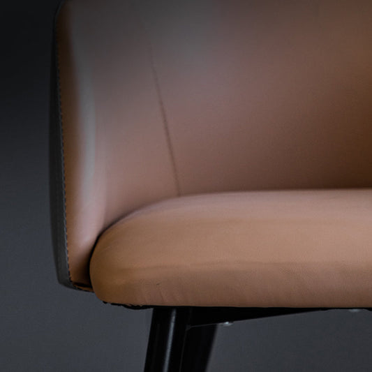 Scandinavian Home Arm Chair Parsons Back Upholstered Metal Dining Room Chair Clearhalo ' kitchen&dining_furn' 'Dining Chairs' 'Dining Tables & Seating' 'dining_chair' 'furn' 'furn_dining_chair' 'Furniture' 'furniture_dining_chair' 'Kitchen & Dining Furniture' 'kitchen' 3846754