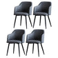 Scandinavian Home Arm Chair Parsons Back Upholstered Metal Dining Room Chair Dark Gray 4 Piece Set Clearhalo ' kitchen&dining_furn' 'Dining Chairs' 'Dining Tables & Seating' 'dining_chair' 'furn' 'furn_dining_chair' 'Furniture' 'furniture_dining_chair' 'Kitchen & Dining Furniture' 'kitchen' 3846758