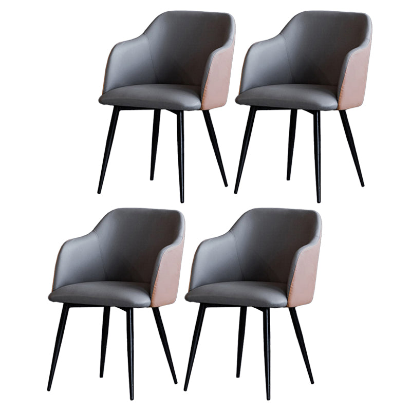 Scandinavian Home Arm Chair Parsons Back Upholstered Metal Dining Room Chair Gray Coffee 4 Piece Set Clearhalo ' kitchen&dining_furn' 'Dining Chairs' 'Dining Tables & Seating' 'dining_chair' 'furn' 'furn_dining_chair' 'Furniture' 'furniture_dining_chair' 'Kitchen & Dining Furniture' 'kitchen' 3846768