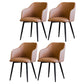 Scandinavian Home Arm Chair Parsons Back Upholstered Metal Dining Room Chair Coffee 4 Piece Set Clearhalo ' kitchen&dining_furn' 'Dining Chairs' 'Dining Tables & Seating' 'dining_chair' 'furn' 'furn_dining_chair' 'Furniture' 'furniture_dining_chair' 'Kitchen & Dining Furniture' 'kitchen' 3846771