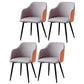 Scandinavian Home Arm Chair Parsons Back Upholstered Metal Dining Room Chair Orange-Gray 4 Piece Set Clearhalo ' kitchen&dining_furn' 'Dining Chairs' 'Dining Tables & Seating' 'dining_chair' 'furn' 'furn_dining_chair' 'Furniture' 'furniture_dining_chair' 'Kitchen & Dining Furniture' 'kitchen' 3846783