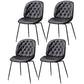Industrial Style Leather Dining Chairs Solid Back Armless Dining Chairs for Home Black 4 Piece Set Clearhalo ' kitchen&dining_furn' 'Dining Chairs' 'Dining Tables & Seating' 'dining_chair' 'furn' 'furn_dining_chair' 'Furniture' 'furniture_dining_chair' 'Kitchen & Dining Furniture' 'kitchen' 3846802