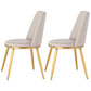 Glam Style Upholstered Side Chairs Solid Back Armless Dining Side Chairs for Home Light Gray 2 Piece Set Clearhalo ' kitchen&dining_furn' 'Dining Chairs' 'Dining Tables & Seating' 'dining_chair' 'furn' 'furn_dining_chair' 'Furniture' 'furniture_dining_chair' 'Kitchen & Dining Furniture' 'kitchen' 3846812