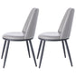 Glam Style Upholstered Side Chairs Solid Back Armless Dining Side Chairs for Home Dark Gray 2 Piece Set Clearhalo ' kitchen&dining_furn' 'Dining Chairs' 'Dining Tables & Seating' 'dining_chair' 'furn' 'furn_dining_chair' 'Furniture' 'furniture_dining_chair' 'Kitchen & Dining Furniture' 'kitchen' 3846817