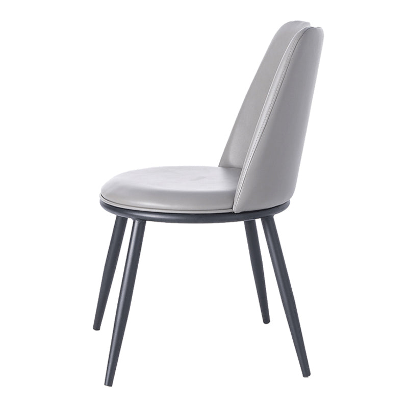 Glam Style Upholstered Side Chairs Solid Back Armless Dining Side Chairs for Home Clearhalo ' kitchen&dining_furn' 'Dining Chairs' 'Dining Tables & Seating' 'dining_chair' 'furn' 'furn_dining_chair' 'Furniture' 'furniture_dining_chair' 'Kitchen & Dining Furniture' 'kitchen' 3846818