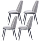 Glam Style Upholstered Side Chairs Solid Back Armless Dining Side Chairs for Home Dark Gray 4 Piece Set Clearhalo ' kitchen&dining_furn' 'Dining Chairs' 'Dining Tables & Seating' 'dining_chair' 'furn' 'furn_dining_chair' 'Furniture' 'furniture_dining_chair' 'Kitchen & Dining Furniture' 'kitchen' 3846819