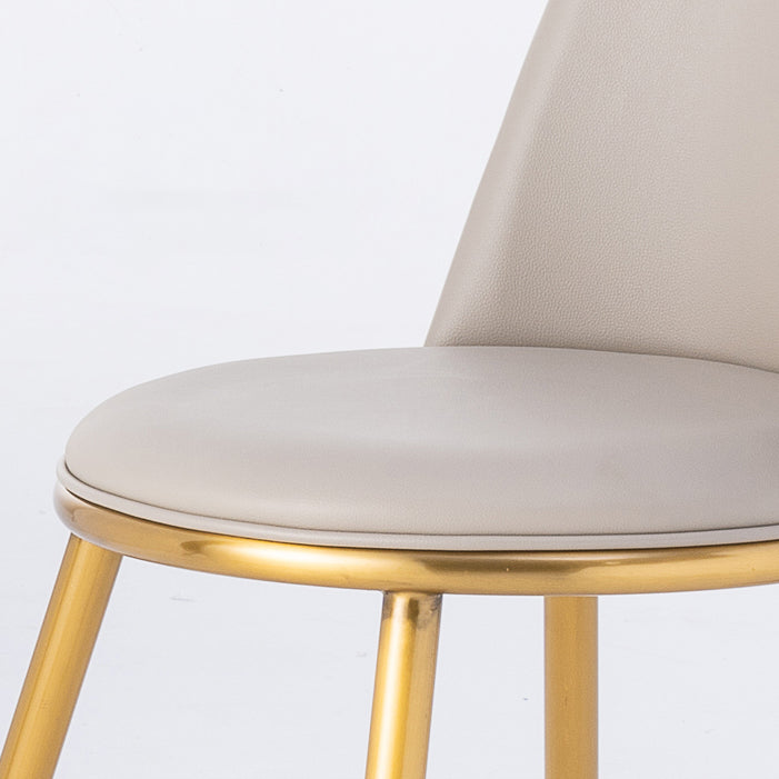 Glam Style Upholstered Side Chairs Solid Back Armless Dining Side Chairs for Home Clearhalo ' kitchen&dining_furn' 'Dining Chairs' 'Dining Tables & Seating' 'dining_chair' 'furn' 'furn_dining_chair' 'Furniture' 'furniture_dining_chair' 'Kitchen & Dining Furniture' 'kitchen' 3846821