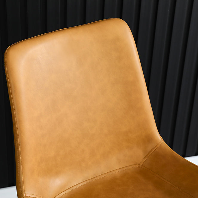 Home Contemporary Arm Chair Solid Back Metal Upholstered Dining Room Chair (Set of 4) Clearhalo ' kitchen&dining_furn' 'Dining Chairs' 'Dining Tables & Seating' 'dining_chair' 'furn' 'furn_dining_chair' 'Furniture' 'furniture_dining_chair' 'Kitchen & Dining Furniture' 'kitchen' 3846851