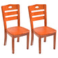 Modern Indoor-Outdoor Wood Dining Chair Armless Ladder Back Side Chair (Set of 2) Red Brown Clearhalo ' kitchen&dining_furn' 'Dining Chairs' 'Dining Tables & Seating' 'dining_chair' 'furn' 'furn_dining_chair' 'Furniture' 'furniture_dining_chair' 'Kitchen & Dining Furniture' 'kitchen' 3846858