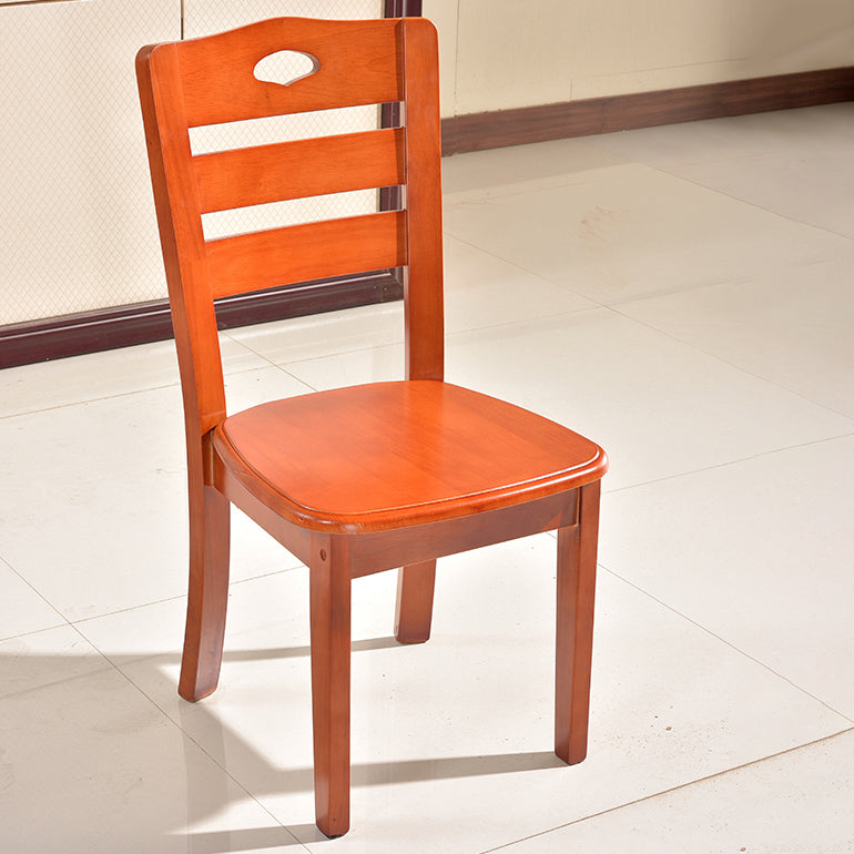 Modern Indoor-Outdoor Wood Dining Chair Armless Ladder Back Side Chair (Set of 2) Clearhalo ' kitchen&dining_furn' 'Dining Chairs' 'Dining Tables & Seating' 'dining_chair' 'furn' 'furn_dining_chair' 'Furniture' 'furniture_dining_chair' 'Kitchen & Dining Furniture' 'kitchen' 3846859