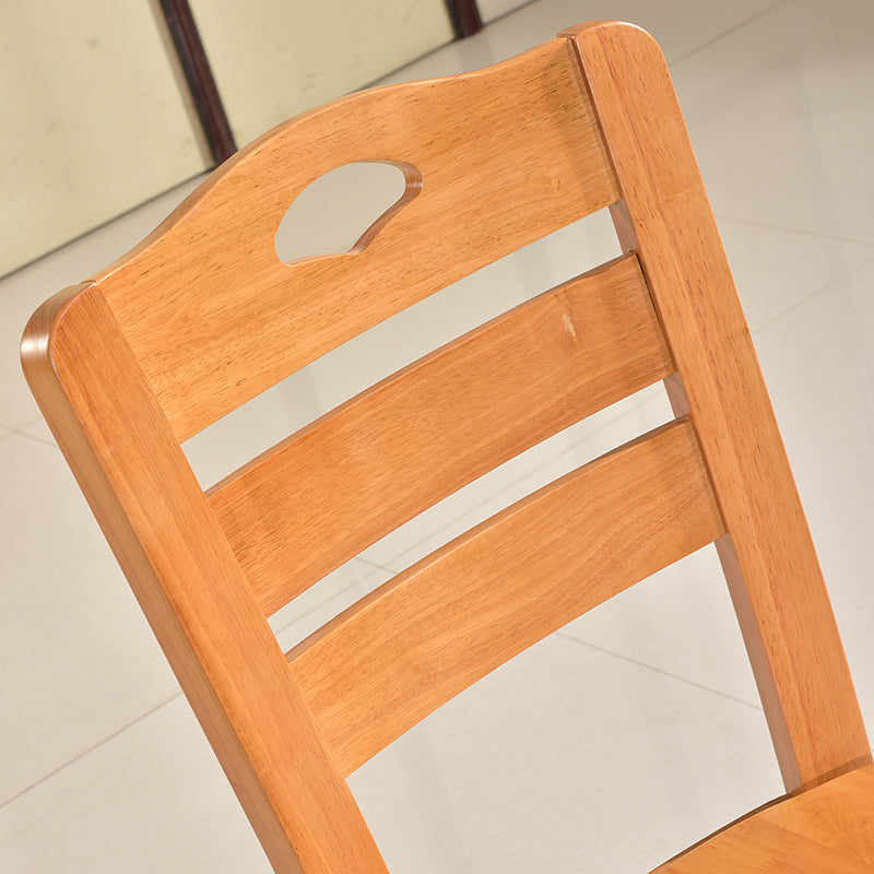 Modern Indoor-Outdoor Wood Dining Chair Armless Ladder Back Side Chair (Set of 2) Clearhalo ' kitchen&dining_furn' 'Dining Chairs' 'Dining Tables & Seating' 'dining_chair' 'furn' 'furn_dining_chair' 'Furniture' 'furniture_dining_chair' 'Kitchen & Dining Furniture' 'kitchen' 3846863