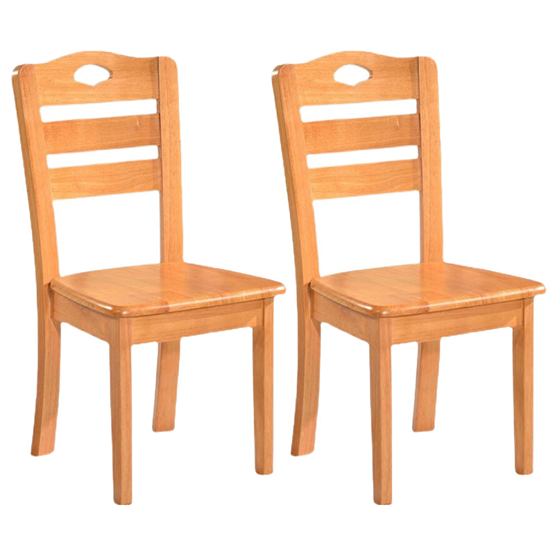 Modern Indoor-Outdoor Wood Dining Chair Armless Ladder Back Side Chair (Set of 2) Tan Clearhalo ' kitchen&dining_furn' 'Dining Chairs' 'Dining Tables & Seating' 'dining_chair' 'furn' 'furn_dining_chair' 'Furniture' 'furniture_dining_chair' 'Kitchen & Dining Furniture' 'kitchen' 3846864