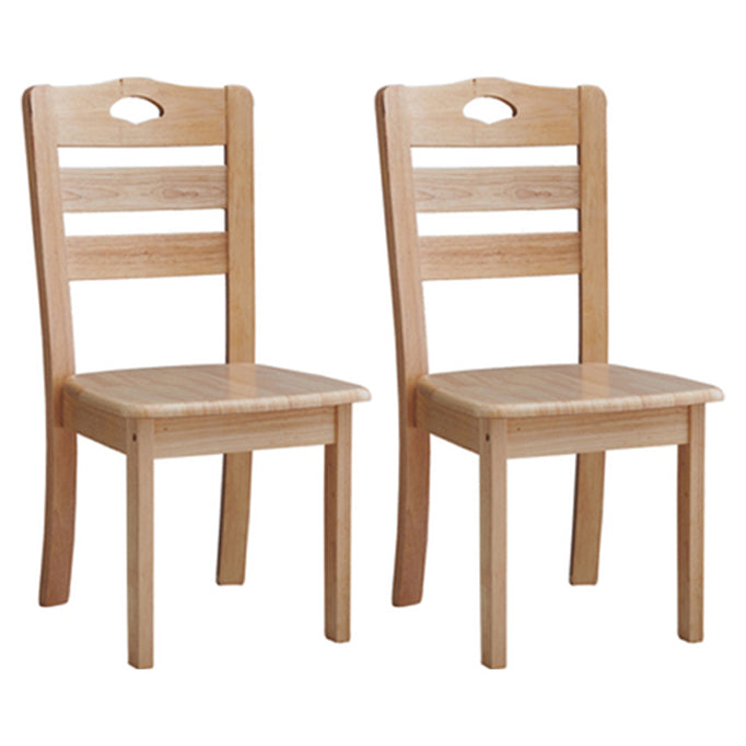 Modern Indoor-Outdoor Wood Dining Chair Armless Ladder Back Side Chair (Set of 2) Natural Clearhalo ' kitchen&dining_furn' 'Dining Chairs' 'Dining Tables & Seating' 'dining_chair' 'furn' 'furn_dining_chair' 'Furniture' 'furniture_dining_chair' 'Kitchen & Dining Furniture' 'kitchen' 3846868
