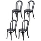 Modern Style Beech Wood Chair Windsor Back Side Kitchen Dining Chairs Set Black Wood 4 Piece Set Clearhalo ' kitchen&dining_furn' 'Dining Chairs' 'Dining Tables & Seating' 'dining_chair' 'furn' 'furn_dining_chair' 'Furniture' 'furniture_dining_chair' 'Kitchen & Dining Furniture' 'kitchen' 3846890