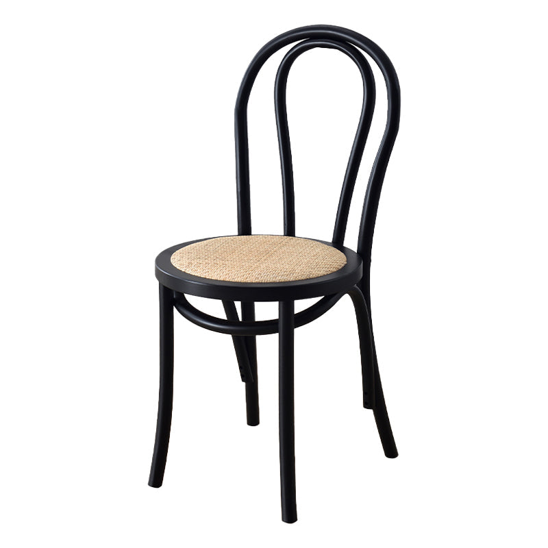 Modern Style Beech Wood Chair Windsor Back Side Kitchen Dining Chairs Set Black Wicker & Rattan 1 Piece Clearhalo ' kitchen&dining_furn' 'Dining Chairs' 'Dining Tables & Seating' 'dining_chair' 'furn' 'furn_dining_chair' 'Furniture' 'furniture_dining_chair' 'Kitchen & Dining Furniture' 'kitchen' 3846891