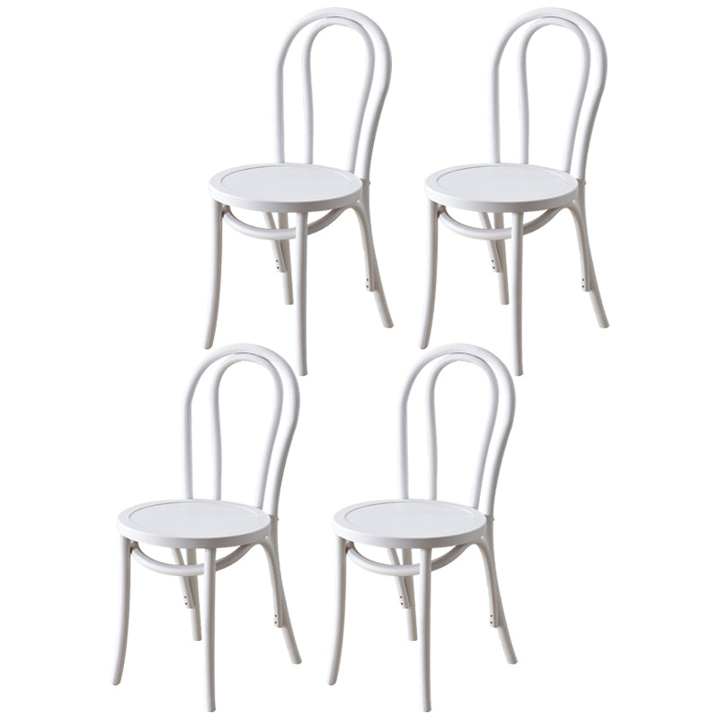Modern Style Beech Wood Chair Windsor Back Side Kitchen Dining Chairs Set White Wood 4 Piece Set Clearhalo ' kitchen&dining_furn' 'Dining Chairs' 'Dining Tables & Seating' 'dining_chair' 'furn' 'furn_dining_chair' 'Furniture' 'furniture_dining_chair' 'Kitchen & Dining Furniture' 'kitchen' 3846902