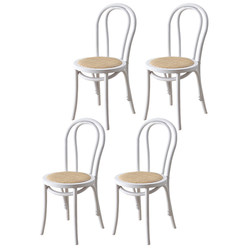 Modern Style Beech Wood Chair Windsor Back Side Kitchen Dining Chairs Set White Wicker & Rattan 4 Piece Set Clearhalo ' kitchen&dining_furn' 'Dining Chairs' 'Dining Tables & Seating' 'dining_chair' 'furn' 'furn_dining_chair' 'Furniture' 'furniture_dining_chair' 'Kitchen & Dining Furniture' 'kitchen' 3846908