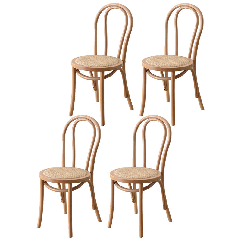Modern Style Beech Wood Chair Windsor Back Side Kitchen Dining Chairs Set Wood Wicker & Rattan 4 Piece Set Clearhalo ' kitchen&dining_furn' 'Dining Chairs' 'Dining Tables & Seating' 'dining_chair' 'furn' 'furn_dining_chair' 'Furniture' 'furniture_dining_chair' 'Kitchen & Dining Furniture' 'kitchen' 3846920