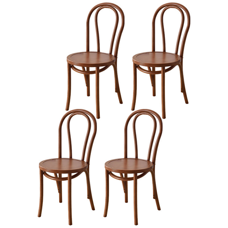Modern Style Beech Wood Chair Windsor Back Side Kitchen Dining Chairs Set Walnut Wood 4 Piece Set Clearhalo ' kitchen&dining_furn' 'Dining Chairs' 'Dining Tables & Seating' 'dining_chair' 'furn' 'furn_dining_chair' 'Furniture' 'furniture_dining_chair' 'Kitchen & Dining Furniture' 'kitchen' 3846923