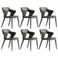 Scandinavian Style Metal Dining Chair Set Kitchen Dining Wingback Arm Chairs Grey 6 Piece Set Clearhalo ' kitchen&dining_furn' 'Dining Chairs' 'Dining Tables & Seating' 'dining_chair' 'furn' 'furn_dining_chair' 'Furniture' 'furniture_dining_chair' 'Kitchen & Dining Furniture' 'kitchen' 3846932
